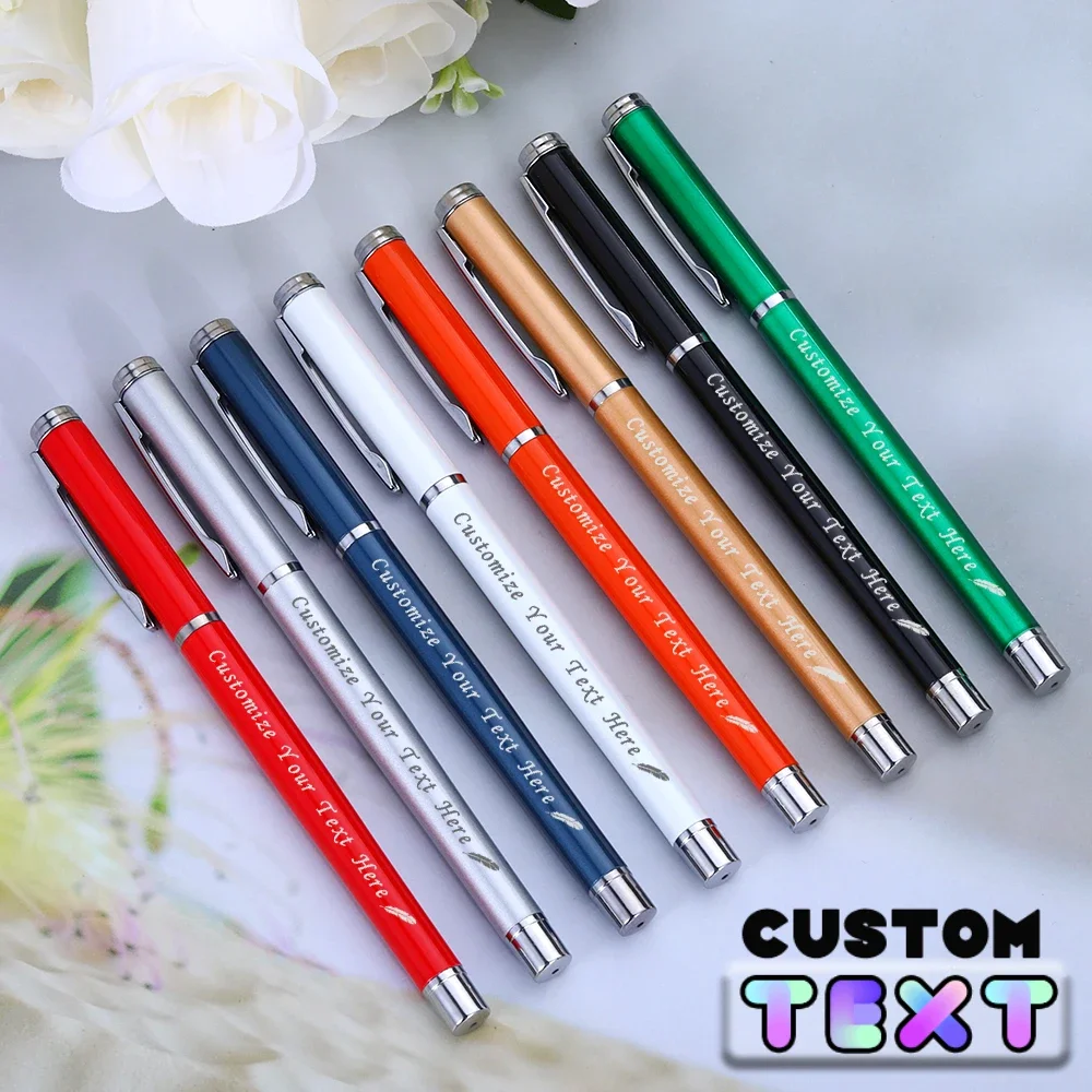 

Advertising Custom Name Ballpoint Pen Metal Hook Business Signature Pen Gel Pen Lettering Engraved Name Stationery Wholesale