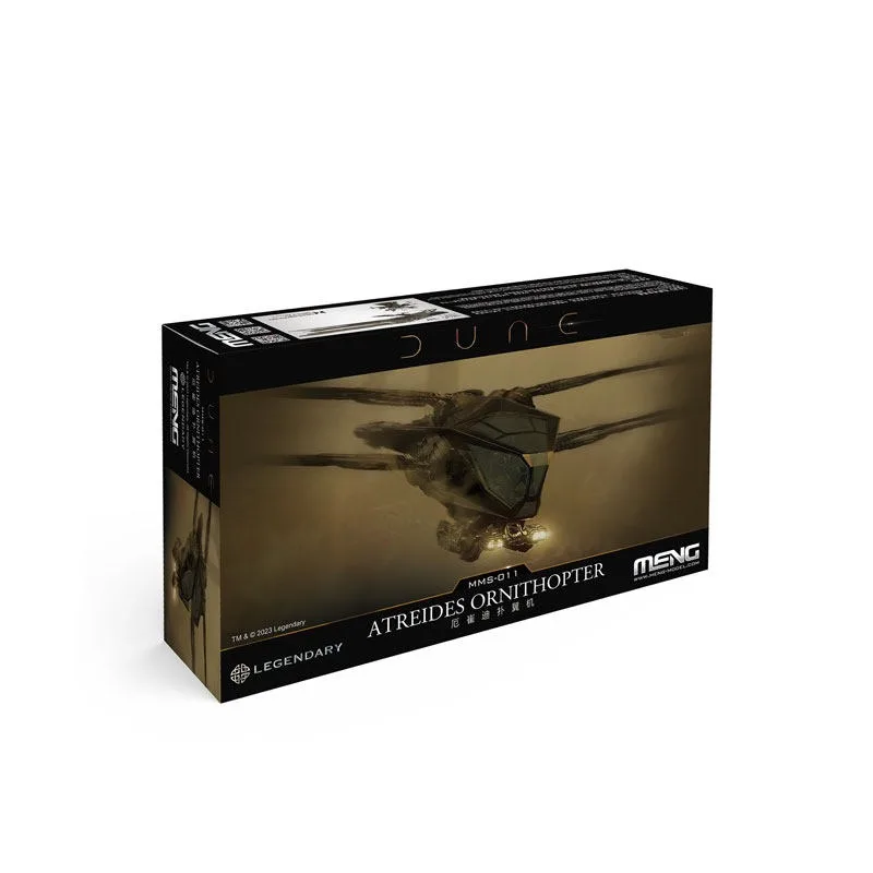 MENG MMS-011 Dune Atreides Ornithopter Plastic Model Kit Glue Free Color Separation Sci-Fi Assembly Collectible Toy