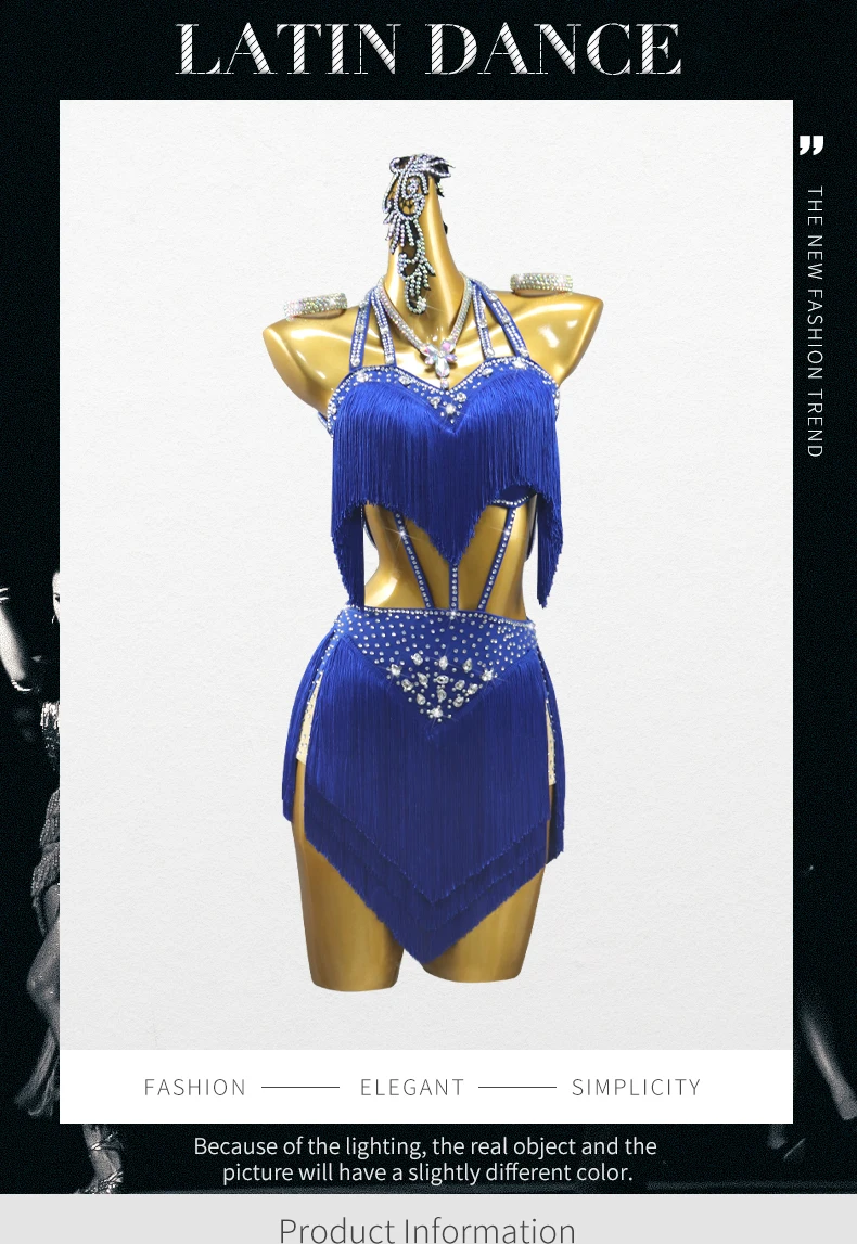 2026 Latein-Praxiskleidung Tanzkleid Aufführungskleidung Fransenrock Damenanzug Mädchen Sport Bühne Samba Ballsaal Party Kostüme – Detail 2