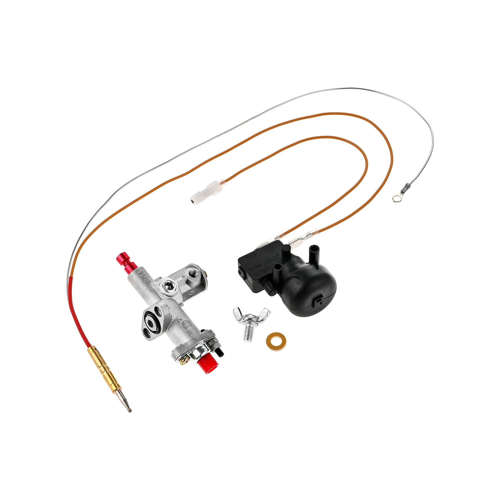 1Set Aluminum Main Gas Control Safety Valve Set Gas for Propane Gas Radiant Tank Top Heater Thermocoupler Tip Over Switch Set