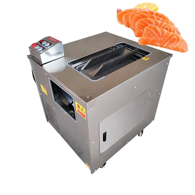 for Commercial Stainless Steel Black Carp Slicing Equipment Salmon Beef Jerky Pork Slicing Automatic Fish Slicing Machine