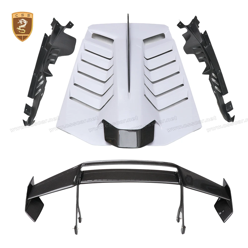 Car Exterior Decoration Rear Spoiler Trunk Engine Hood For Lamborghini Huracan Lp610 Update To Sto Body Parts