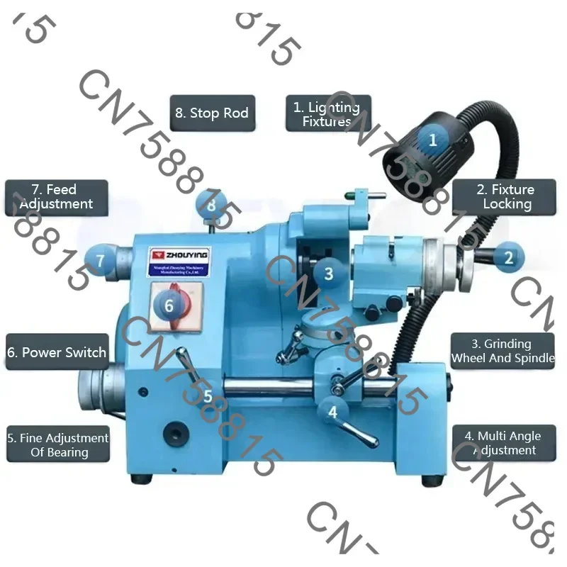 General purpose steel milling cutter sharpener, suitable for engraving knives, upgraded precision multi-function sharpener