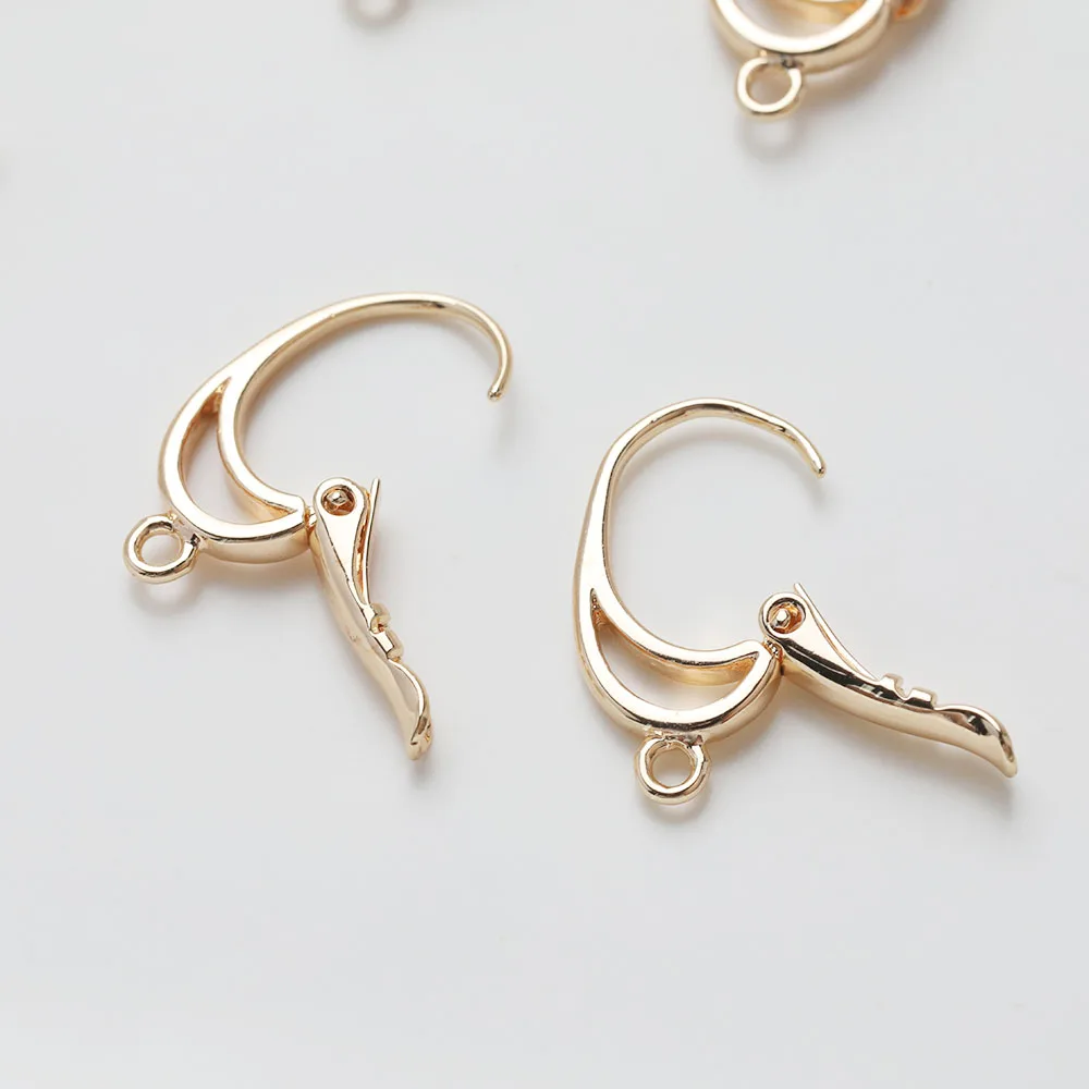 4PCS 14K Gold Plated Brass Ear Hook Earrings DIY Handmade Making Supplies Accessories Findings