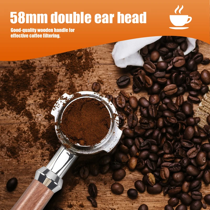 Coffee Bottomless Portafilter Coffee Machine Wood Handle Filter Coffee Accessories For Welhome KD-310/KD-510 K888