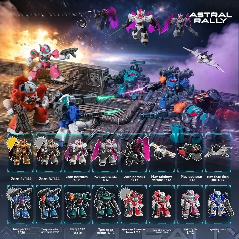 Blokees Astral Rally Action Figure Assembled Robot Model Collectible Building Blocks Toy Desktop Decoration Gift For Fans