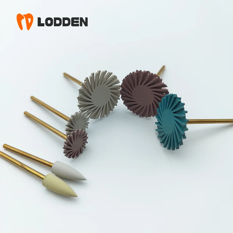 Schleif- und Polierset für Dentallabore für Metall, Acryl, Keramik, Zirkonoxid, Lithiumdisilikat mit Diamantbohrern und Gummirollen – Detail 25