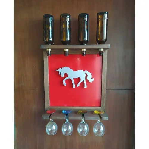 Bahat Horse Figured Wood Beer Wine Kadehlik Goblet Hanger