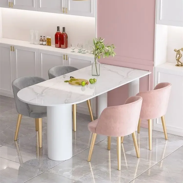 

ABCNordic Rock Plate Middle Island Table Light Luxury Modern Chair Combination Negotiation Small Family Table
