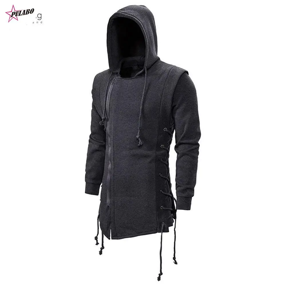 

PULABO y2k Autumn y2k Men Hoodies Sweatshirts Casual Solid Long Sleeve Hoodie Men Slim Fit Dark Hooded Loose Jacket Coats