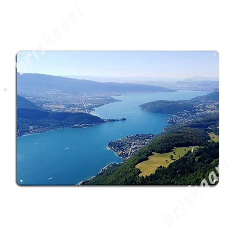 Annecy Lake From Forclaz Metal Signs Club Bar Retro Club Party Plaques Tin Sign Posters