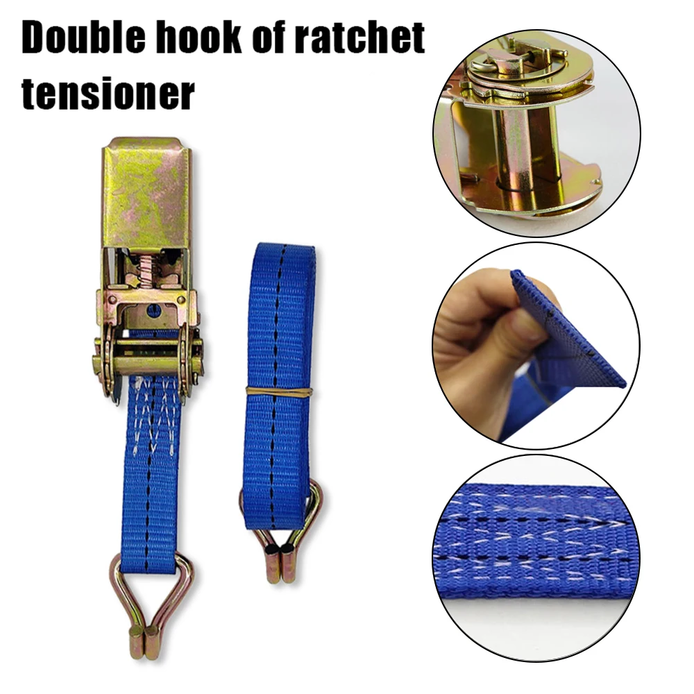 1pc Ratchet Straps Lorry Lashing Handy Straps Thickened Car Strapping Belt Tensioner Binding Strapping Tensioner 5M