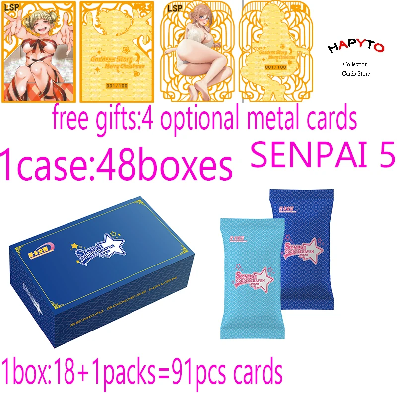 

SENPAI 5 series Goddess Story Collection Cards Booster Box Girl Swimsuit Bikini Feast Doujin Toys And Hobby Gift