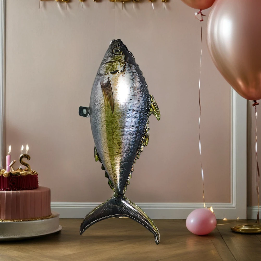 

10 Pcs Tuna Inflatable Balloons Birthday Decorations Beach Balls for Pool Foil Ballon Aluminum Animal Supplies Accessories