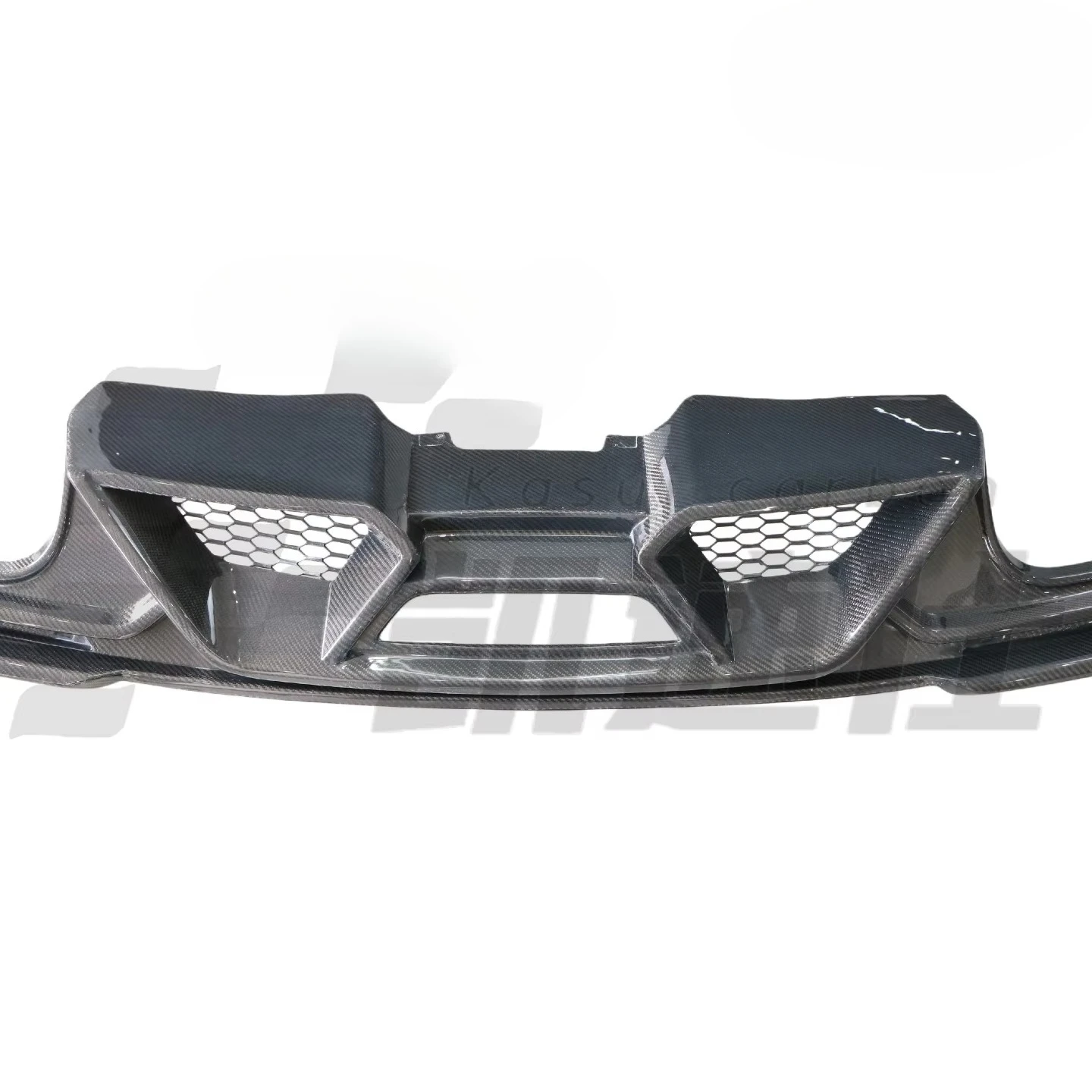forCarbon Fiber Rear Lip Diffuser Spoiler for Ford Mustang 2018-2021 Rear Hugger Bumper Guard Four Outlet GT500 Style