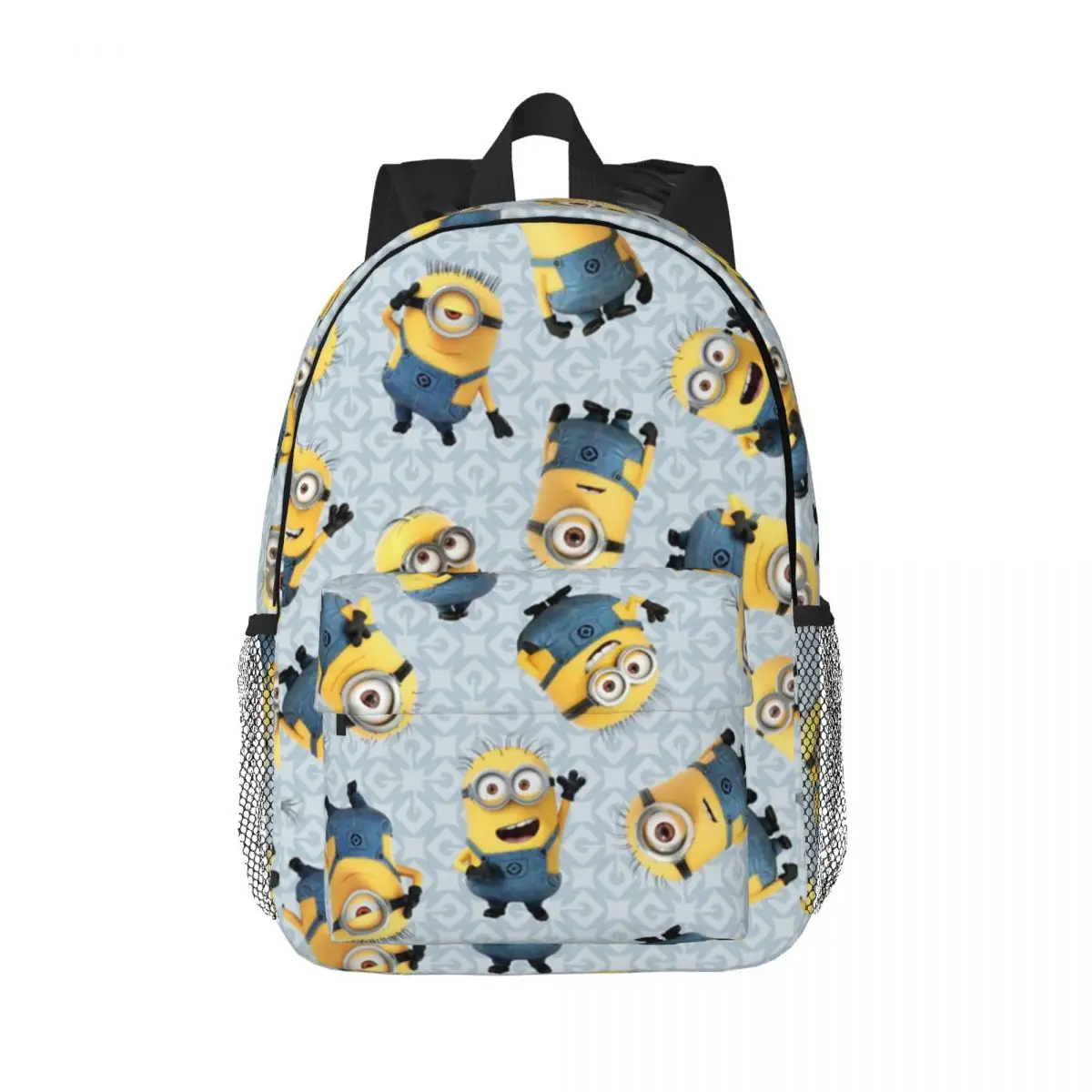 

M-Minions Student School Bookbag Canvas Daypack Elementary High College Travel Bags 15in