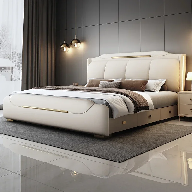 

Design Bedroom Bed Children Luxury Modern Double Single Multifunctional Massage Bed Sleeping Princess Beliche Hotel Furniture