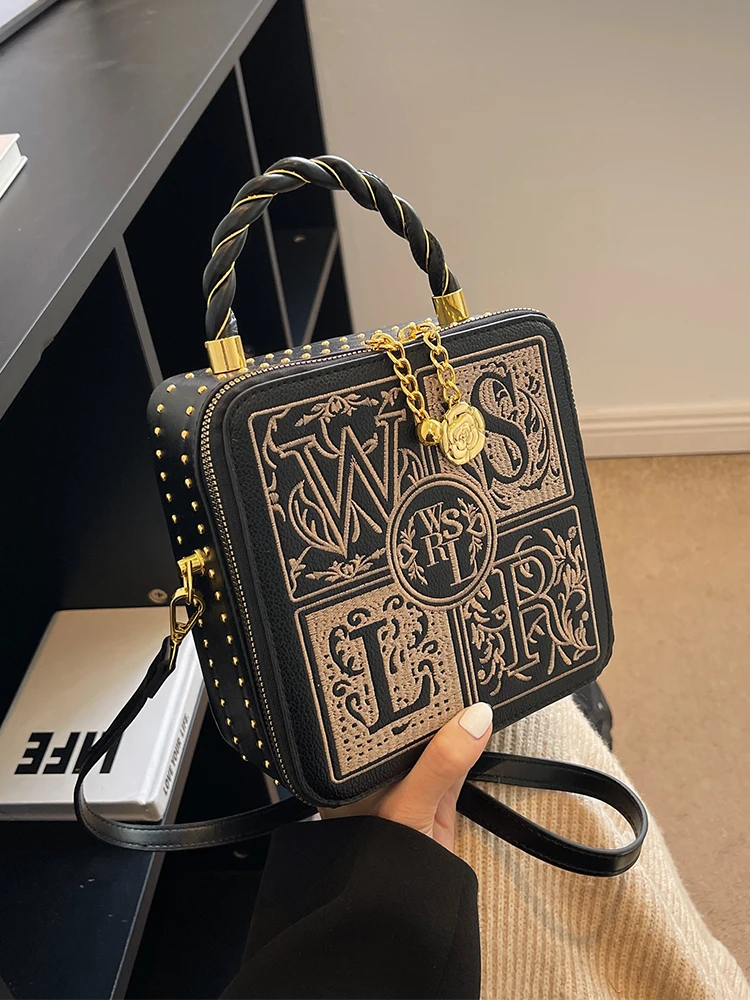 Luxury Designer Brand 2023 New High Quality Stylish Square Retro Shoulder Crossbody Bags for Women Bolsos Para Mujeres Hot Sale