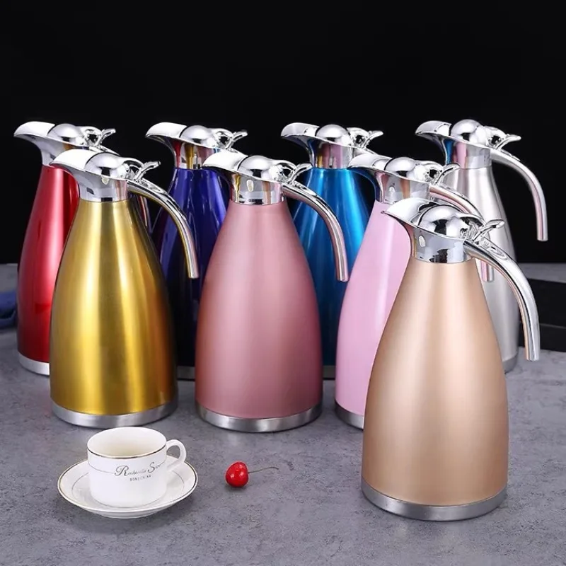 

304 Stainless Steel Thermos Pot Wholesale Commercial Hot Water Bottle, Restaurant Large Capacity Coffee Pot Open Water Bottle