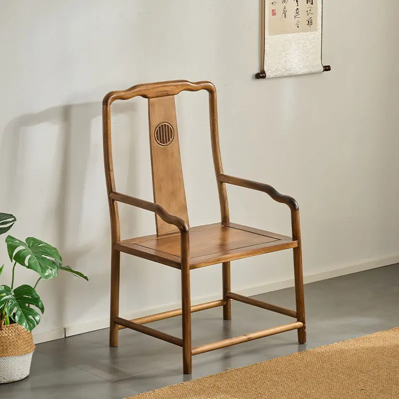 South American walnut armchair solid wood chair simple and casual and comfortable sedentary tea chair