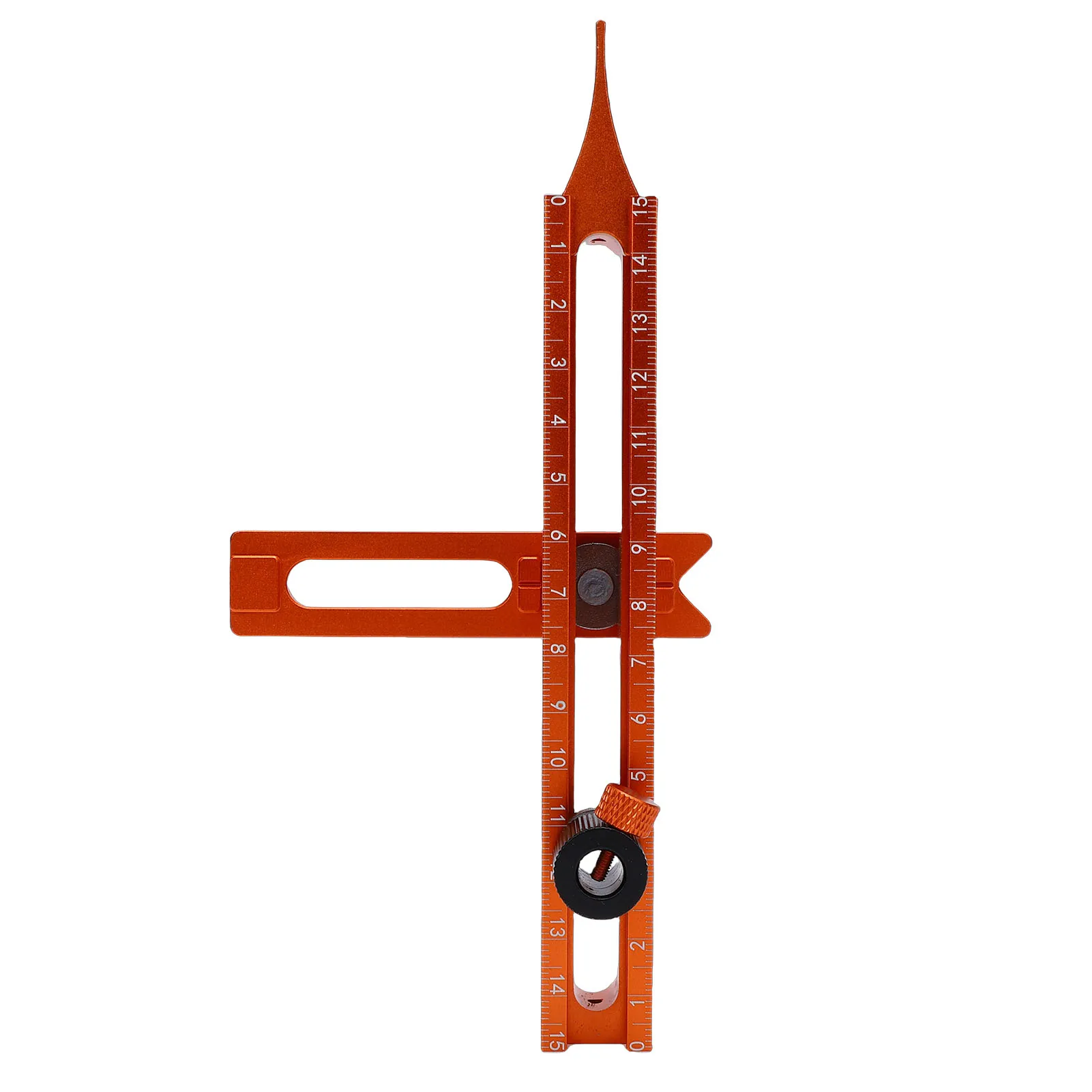 Magnet 4 Sided Scale Scribing Tool Leveling Ruler with Magnet Base Multi Purpose Woodworking Marking Tool for Carpentry Furnitur