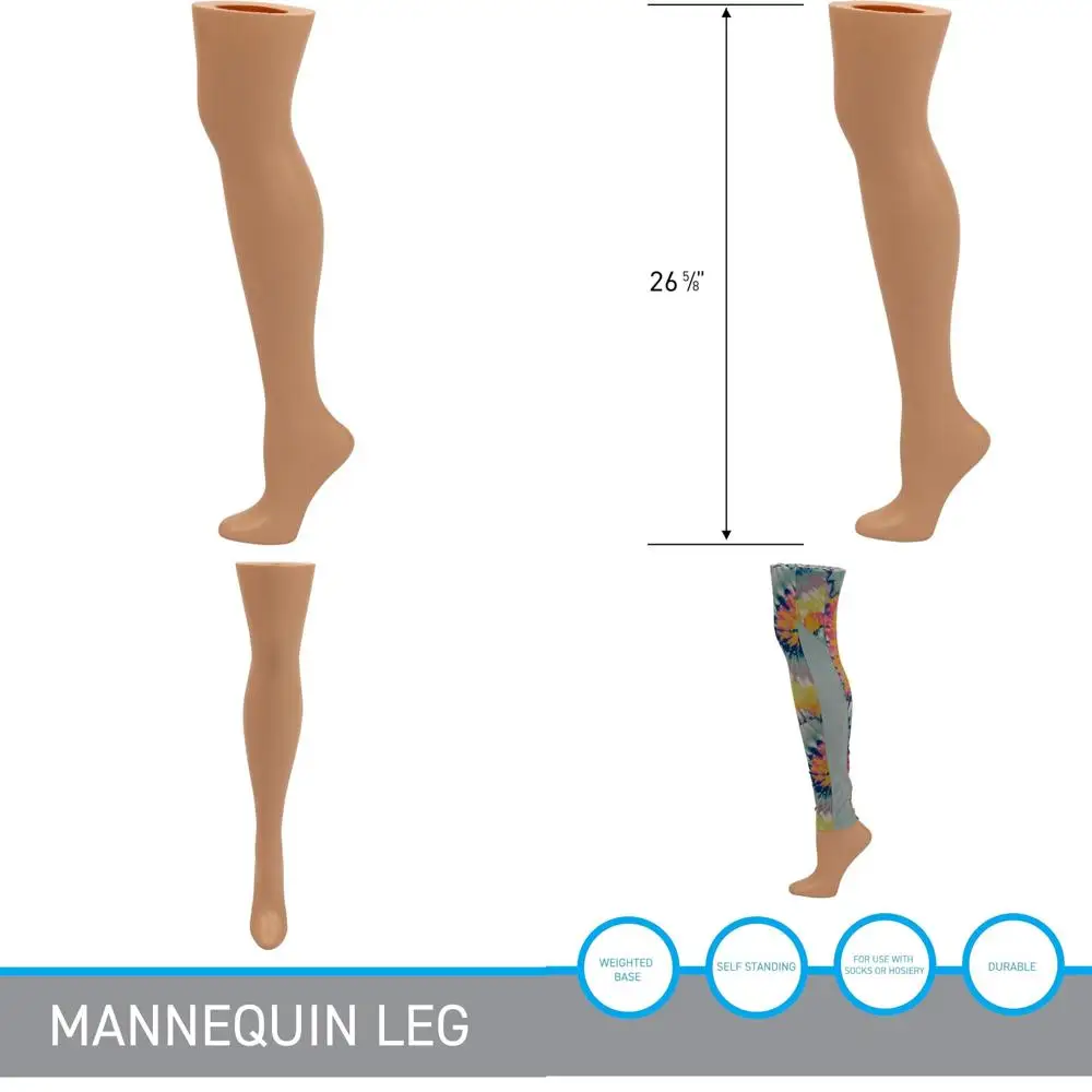 

Plastic Female Mannequin Leg with High Heel, Self-Standing, 26 Inches Tall, Suitable for Display Purposes