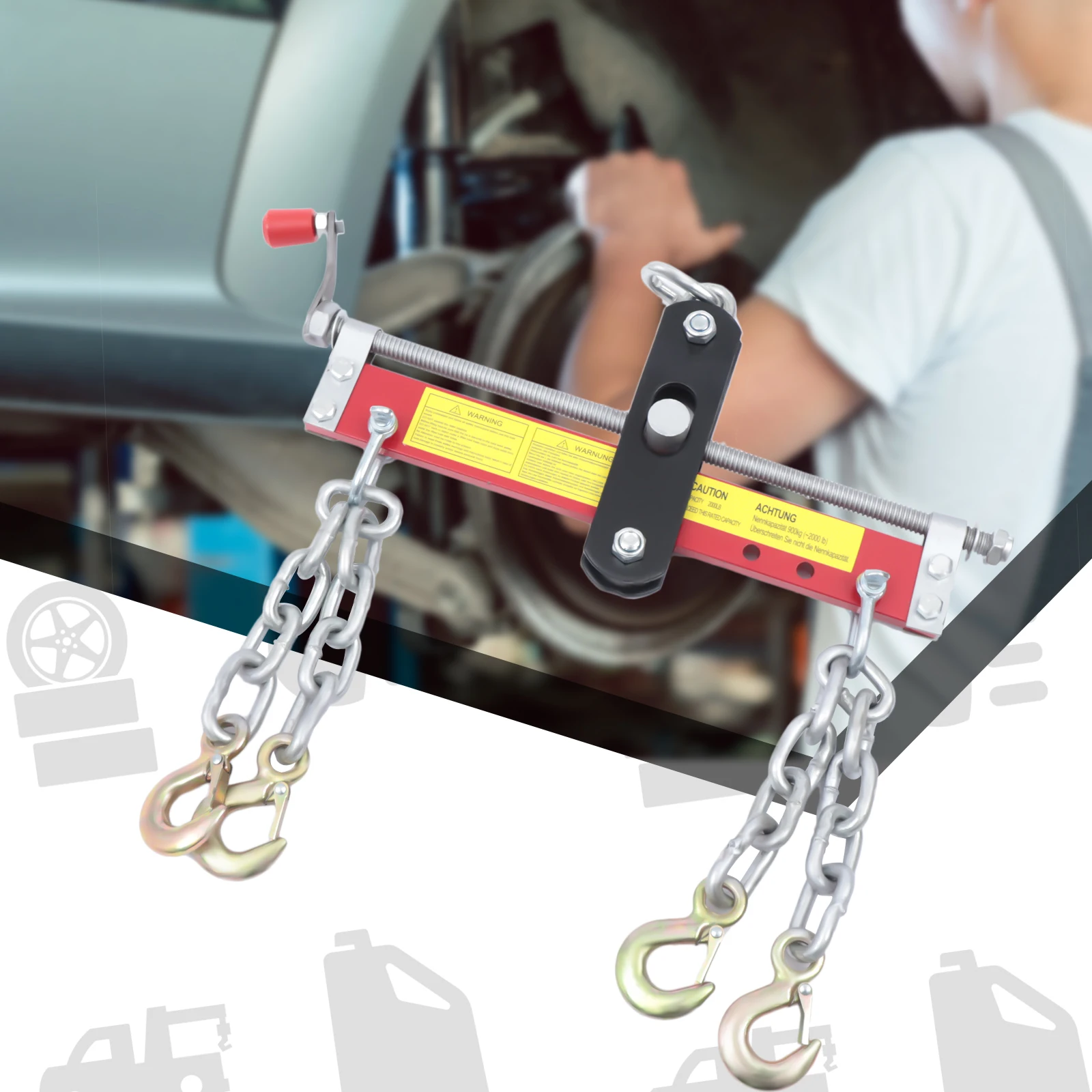 Équilibreur de moteur, niveleur de moteur avec poignée réglable, niveleur de charge du moteur, capacité de charge élevée de 900 kg pour moteur Insta