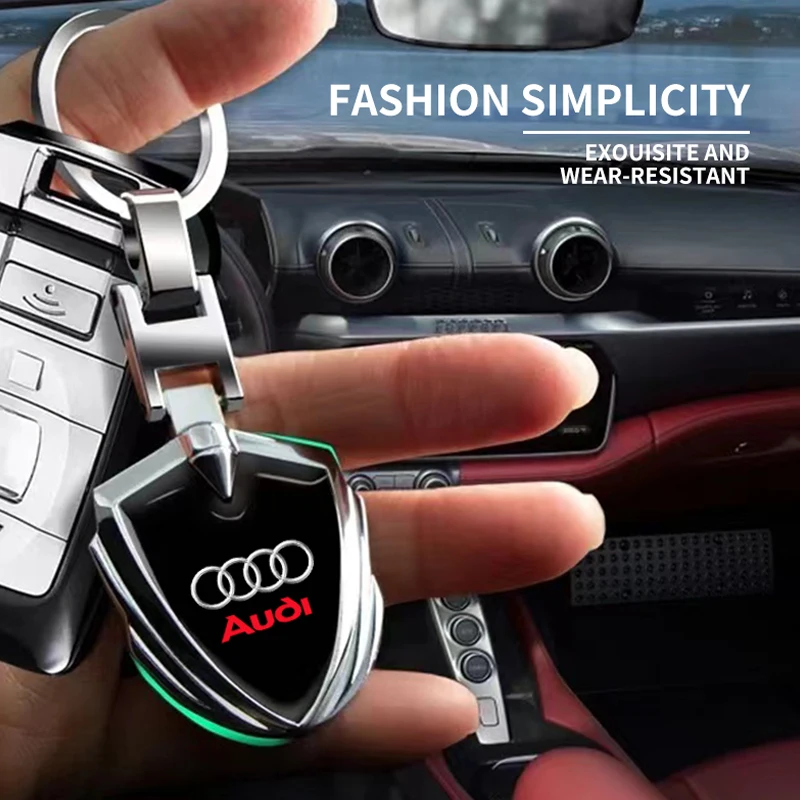 Car Styling Accessories 3D Metal Key Rings Car Logo Emblems Keychain For Audi A1 A3 8P A4 B5 B6 B7 B8 A5 A6 C5 A7 A8 Q3 Q5 Q7 TT