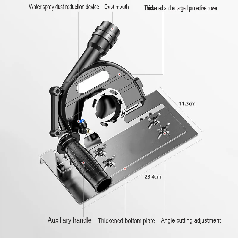 앵글 그라인더 커팅 타일 스탠드 100-125 유형 부착 스톤 트리밍 브래킷 45도 세라믹 타일 모따기 지원 도구