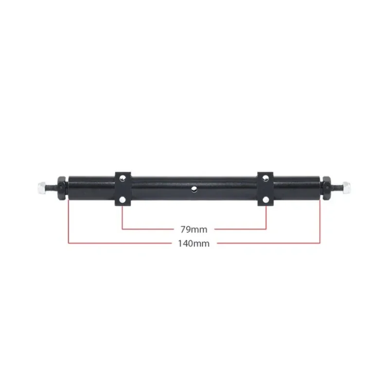 Metal Unpowered Rear Axle 120mm140mm for 1/14 Tamiya RC Trailer Truck DIY Modification Upgrade Parts