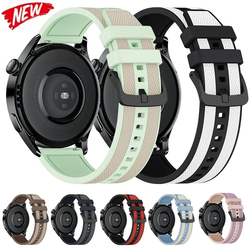 

20mm 22mm Silicone Strap for Samsung Galaxy Watch 7 6 5 4 44 40mm 6Classic 43/47mm GearS3 Bracelet for Huawei 3 4Pro GT3/2e Band