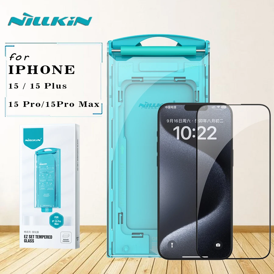 

for Iphone 15 / 15 Plus / 15 Pro / 15 Pro Max Glass Nillkin EZ SET Tempered Glass Screen Protector for Iphone 15 Plus Pro Max