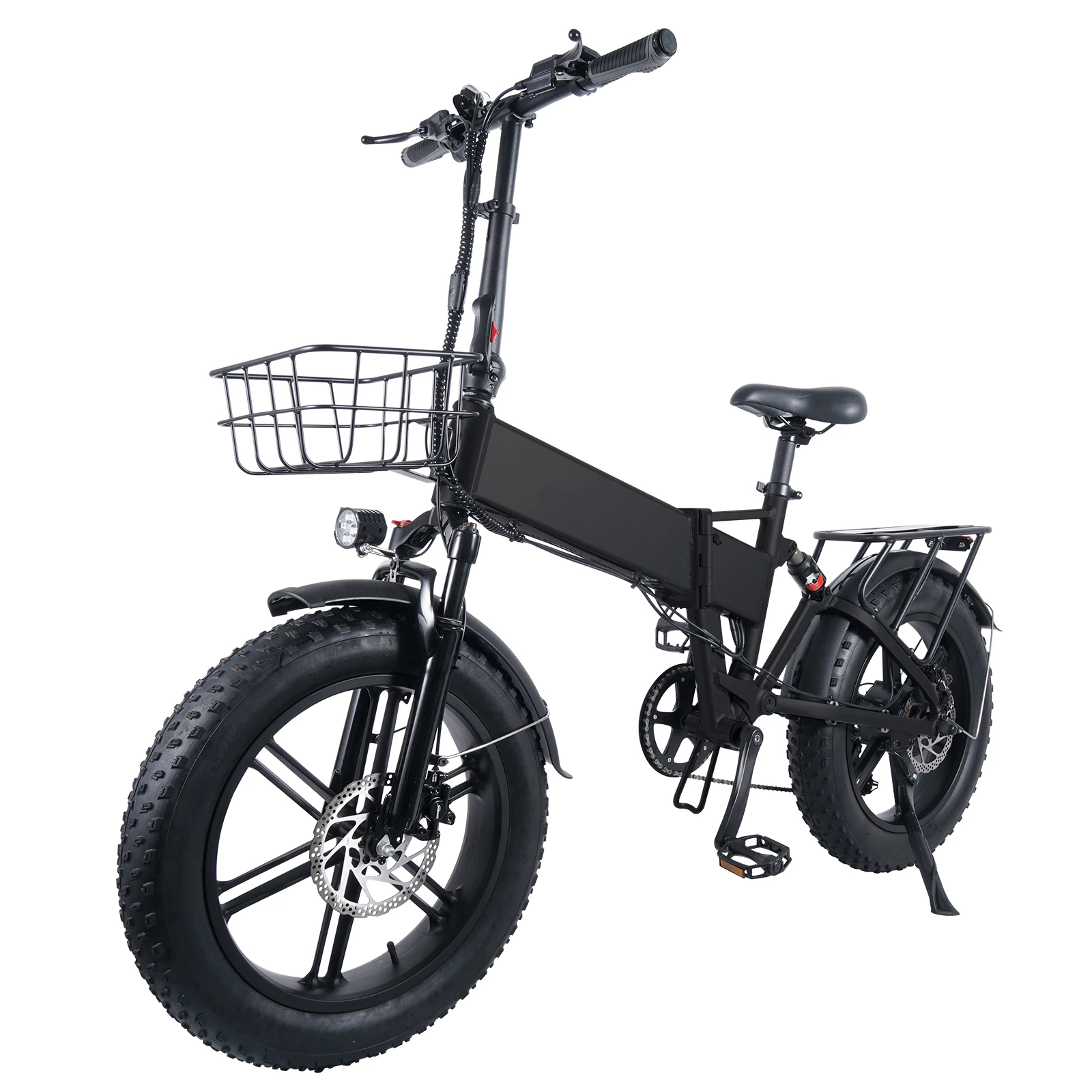 *for EU US F9 Aluminum Alloy 20 Inch Fatbike Electric Bicycle 500W 17.5AH Lithium Battery Folding Dual Suspension 7-Speed Snow