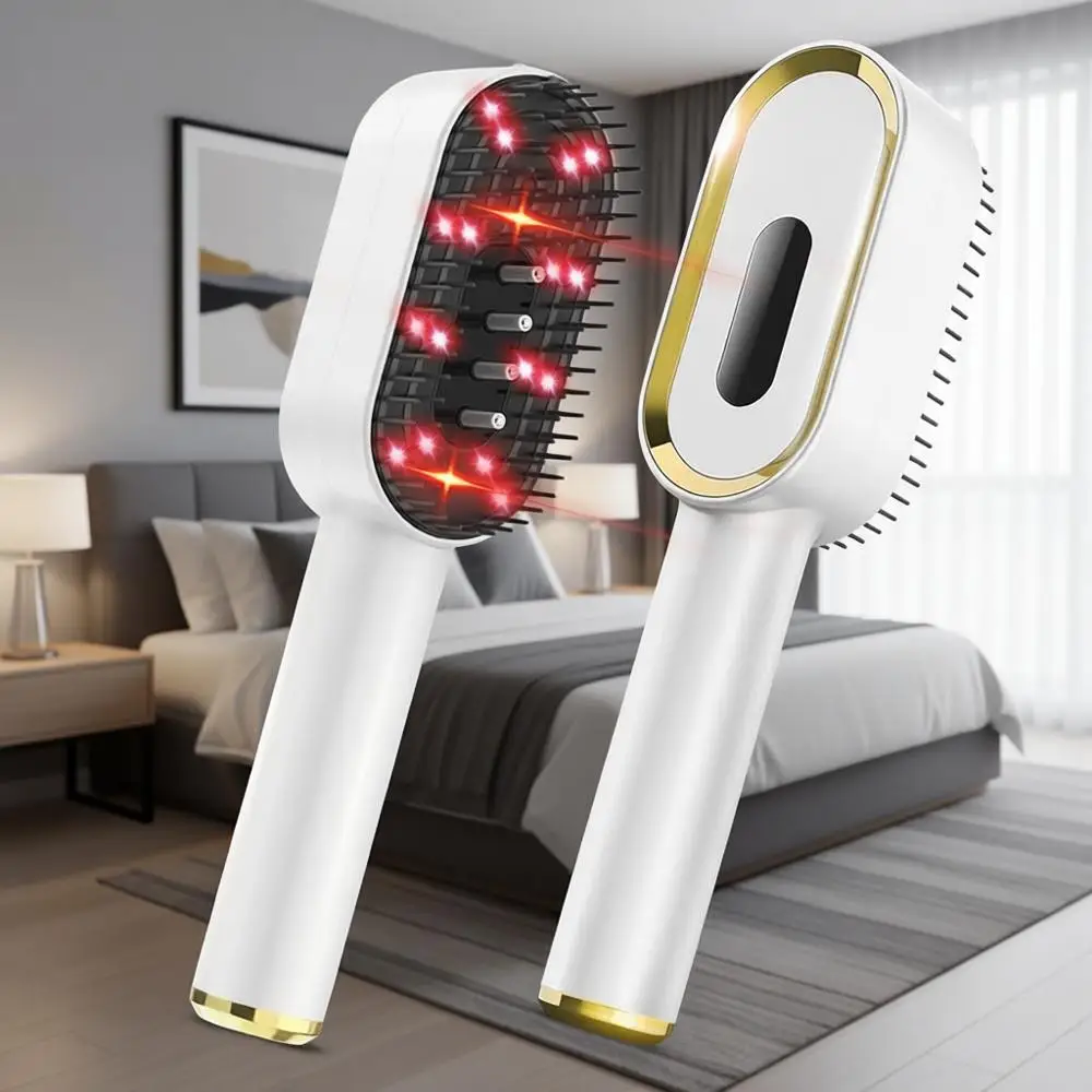 

Лазерная расческа для роста волос, портативное устройство для восстановления волос в форме расчески, аппликатор для нанесения масла для волос 3 в 1, электрический массажер для кожи головы