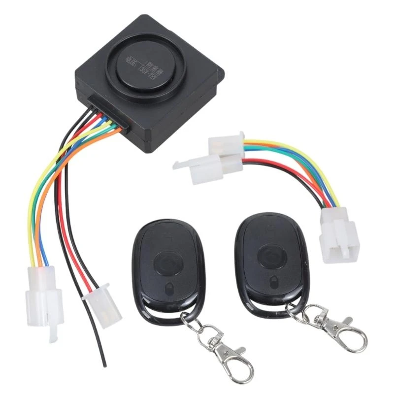 

M68B Anti-Theft Alarm System Electric Bike/Tricycle Alarm Security Alarm Electric Bike Scooter Alarm 48-72V Remote Control