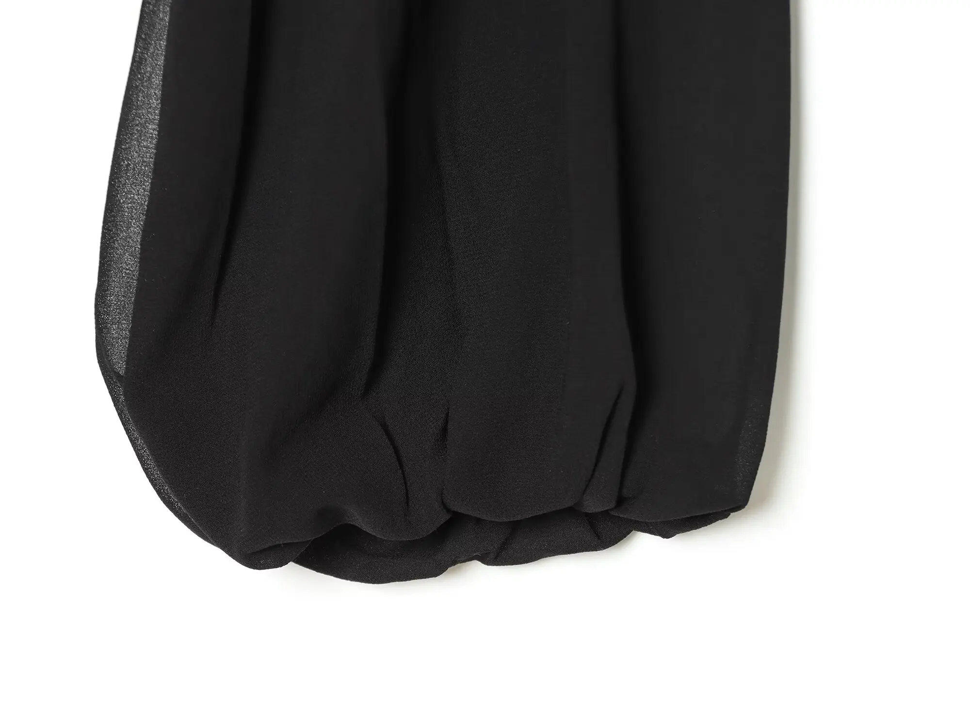 BSAY 2026 Herbst Neue Französische Elegante Damenmode Halbhoher Kragen Schulterpolster-Top Puffärmel Kurzes Hemd – Detail 9