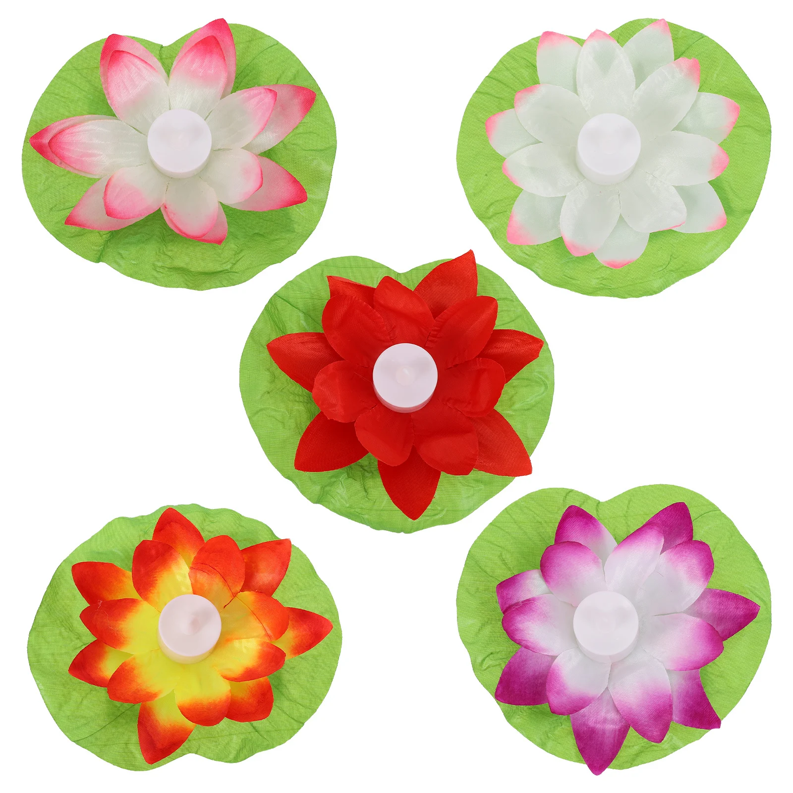 

5Pcs LED Lotus Lamps Electric Lights Spring Festival Decorations Auspicious Light Waterproof Reusable for Parties