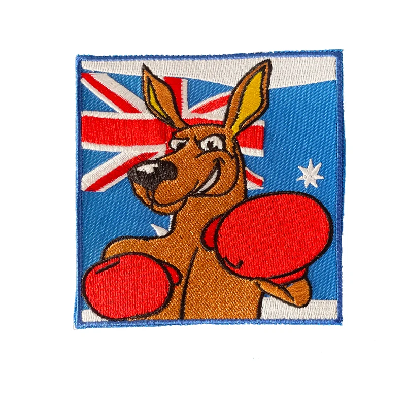 Australia Kangaroo Koala Animal Sydney Melbourne Architectural Logo Embroidery Patch Clothing Accessories Decoration Back Glue