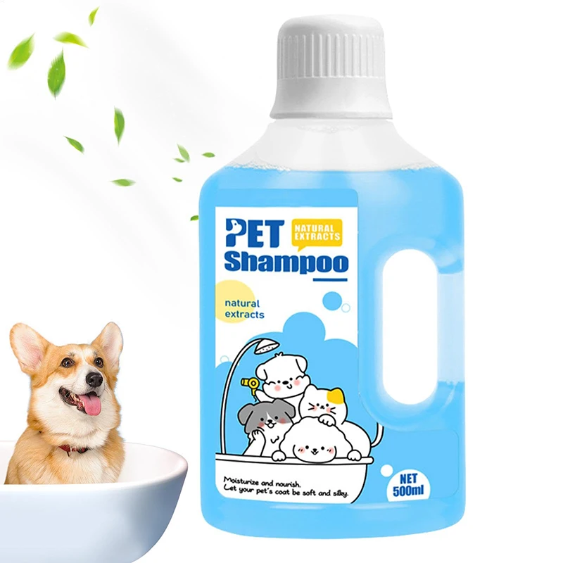 500 ml Haustier-Badeshampoo, Katzen, Hunde, Duschpflege und Reinigung, sanft und glatt, desodorierend, Anti-Juckreiz, langanhaltender Duft