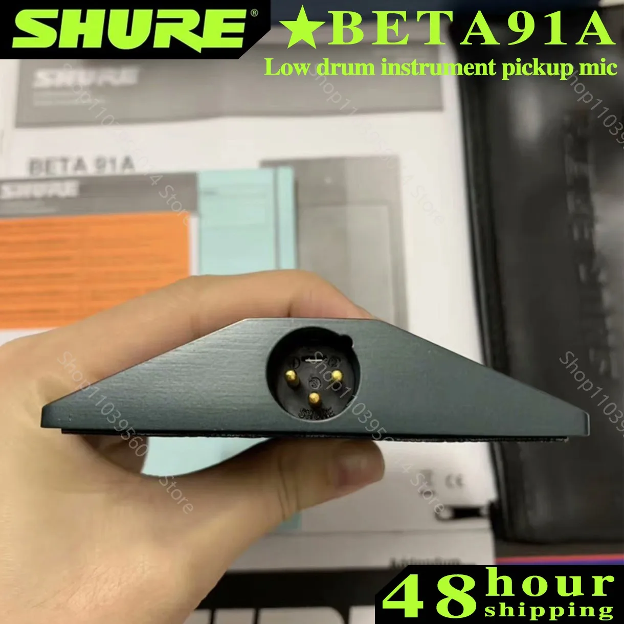 Shure beta 91aベースドラム楽器コンデンサー、境界マイク、低周波ピックアップに適しています、マイク、オリジナル