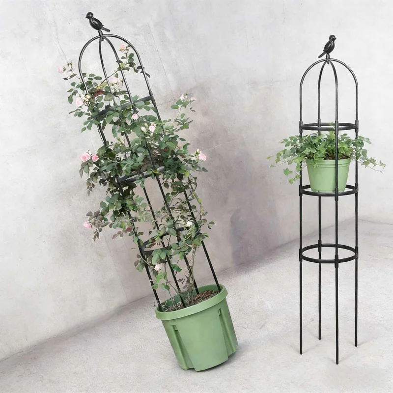 

Опора для вьющихся растений для дома и улицы, 70,8 дюйма, с пластиковым покрытием, устойчивая к ржавчине, для горшечных растений