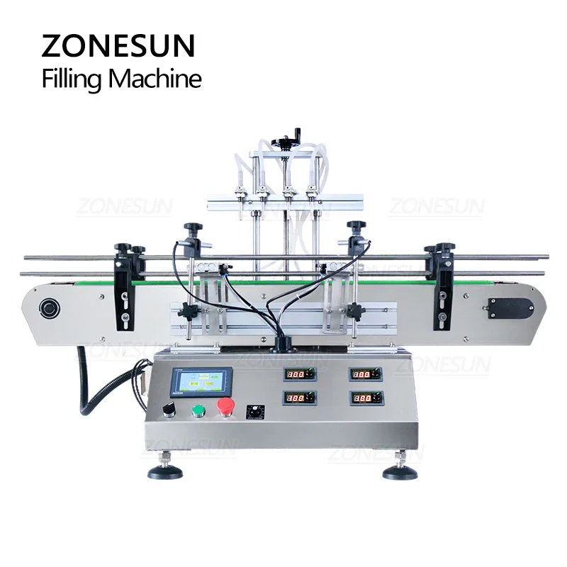 ZONESUN ZS-DTMP4C настольный автоматический лосьон с эфирным маслом, бутылка для жидкости, магнитный насос, машина для наполнения косметики