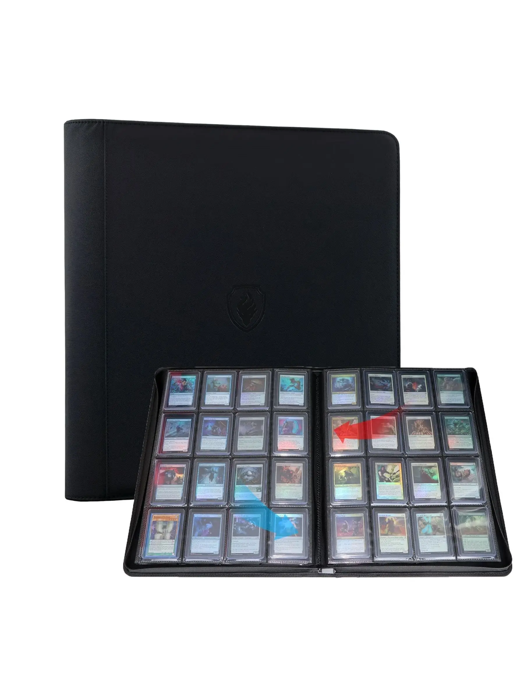 16 Pocket Toploader Binder, biedt plaats aan 640 Top Loaders - Premium Top Loader Binder, Hoezen voor 3 "x 4" Stijve Kaart - afbeelding 2