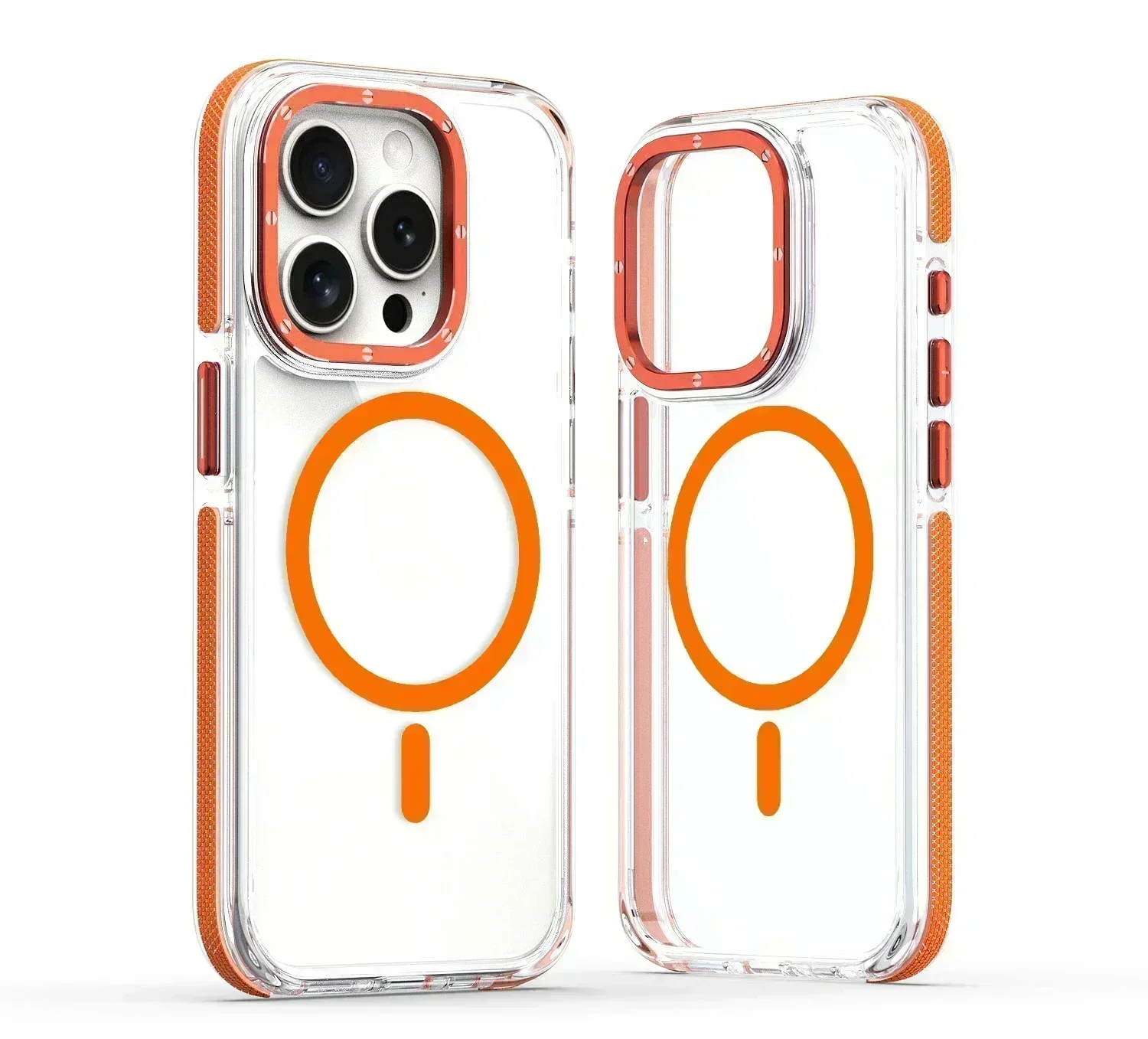 Luxe Magsafe Wireless Charge Schokbestendig Helder Telefoonhoesje Voor iPhone 15 14 13 12 Pro Max 14 15 Plus Magnetische Transparante Cover