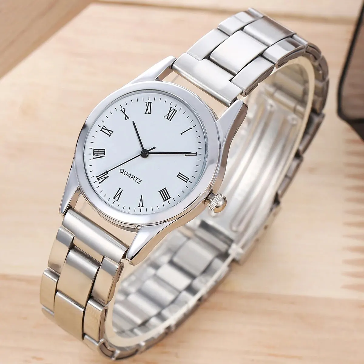 2Pcs/set Couple Minimalist Alloy Strap Quartz Watch As A Gift For Their Partner