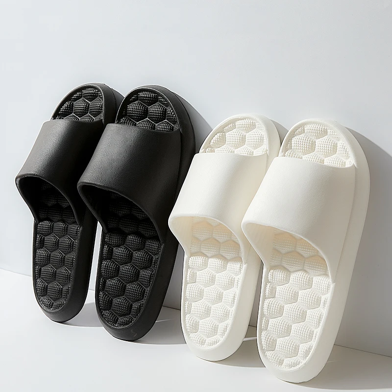 New Summer Concise Couple Indoor Sandals Soft Mule Non-slip Bathroom Slides For Men Women Slippers Ladies' Home Shoes Flip Flops