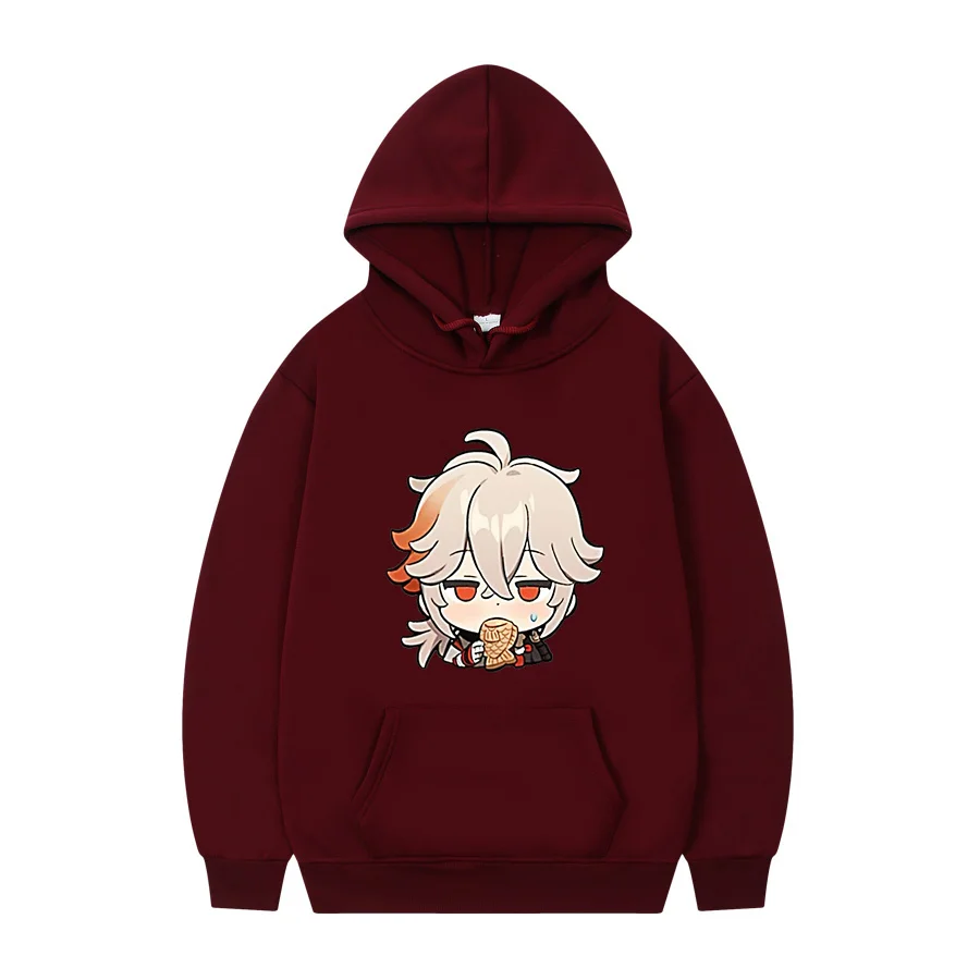 Genshin Impact Hoodie Cute Graffiti Funny Anime Hoodies Kaedehara Kazuha Pullovers Winter Casual Women's Sweatshirt Moletom Tops