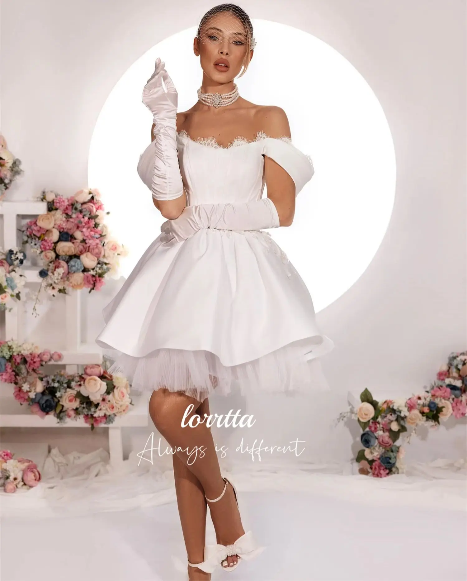 Lorrtta-vestido De regreso a la escuela para mujer, minifalda De Cóctel, Vestidos De Noche blancos para invitados De boda, bata De noche para mujer, fiesta De graduación