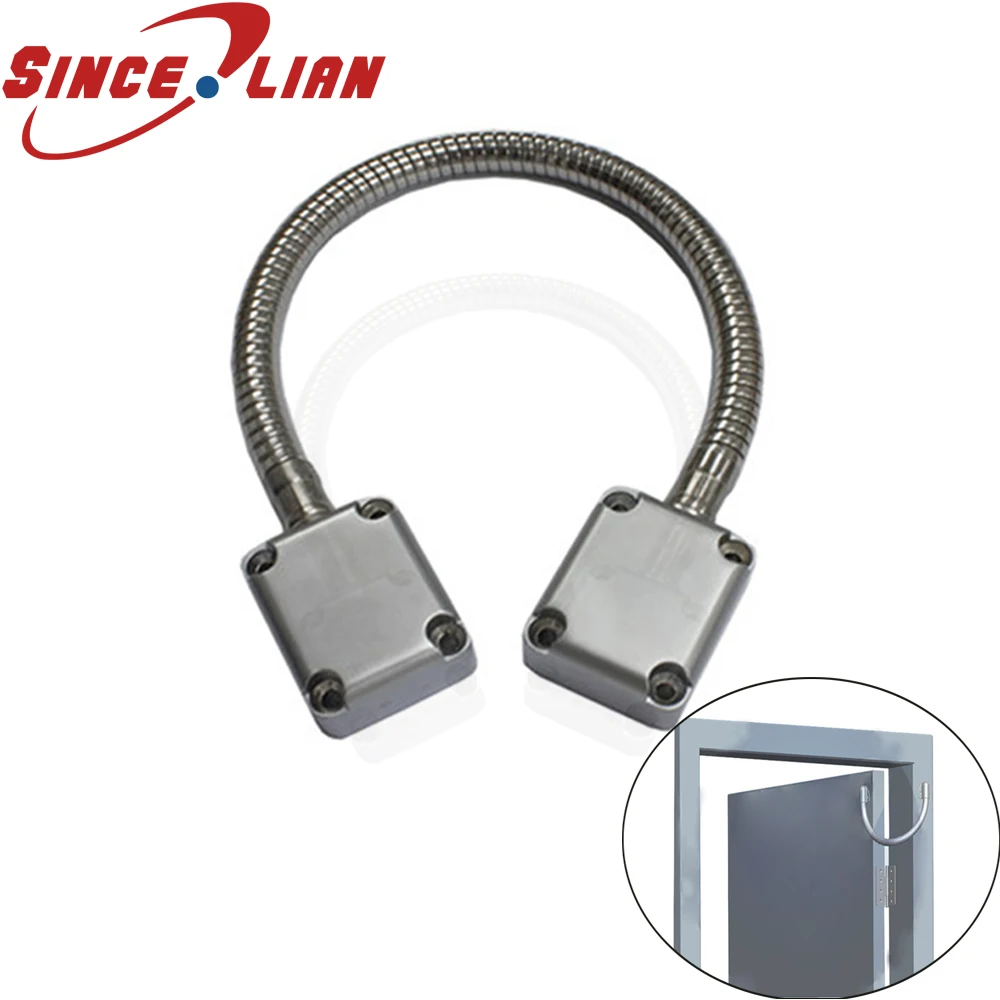 

2pcs Electric Wire for Control Lock Stainless Steel Exposed Mounting Protection Sleeve Access Control Metal Exposed Tube