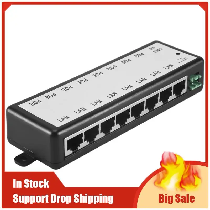Лучшие предложения 8-портовый Poe-инжектор Poe-сплиттер для сетевой Poe-камеры видеонаблюдения Power Over Ethernet Ieee802.3Af